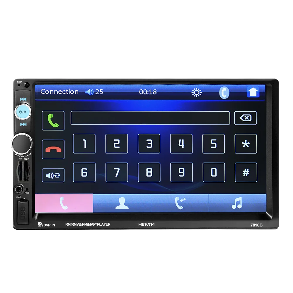 " HD Автомобильный мультимедийный Авторадио 2 Din радио с gps-навигацией Bluetooth автомобильное стерео радио Mp5 плеер AUX FM USB видеокамера со звуком 7010G