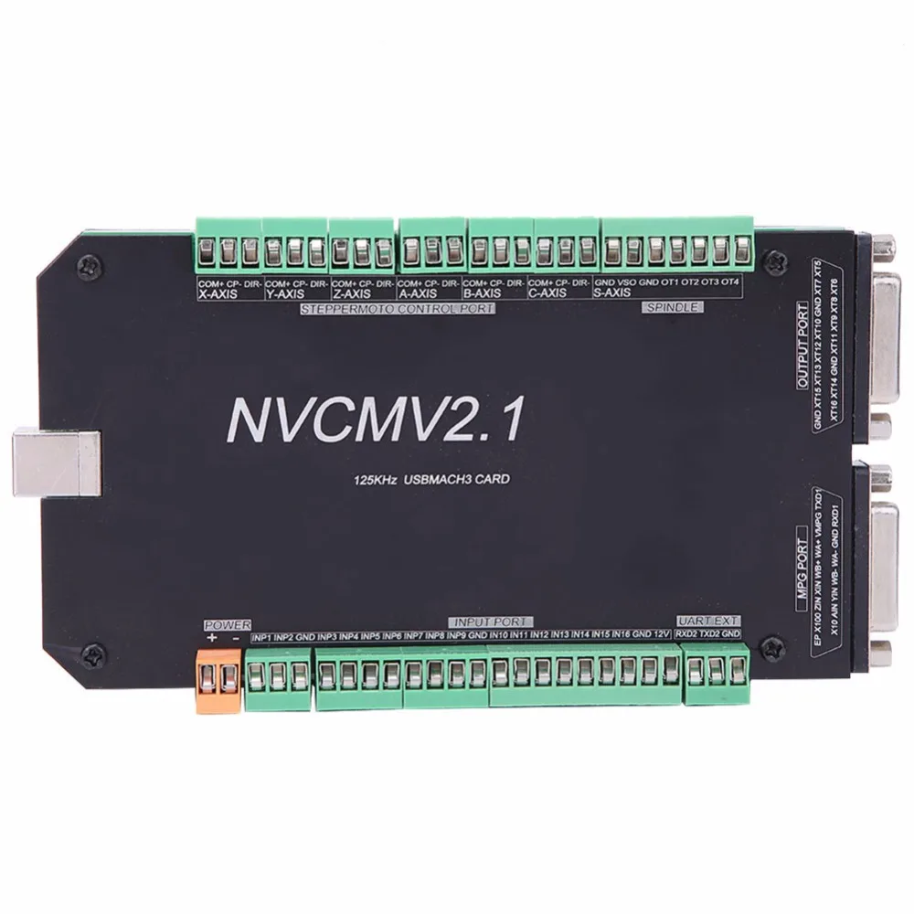 NVCM 5 оси ЧПУ контроллер MACH3 USB интерфейсная плата карты для шагового двигателя ЧПУ контроллеры
