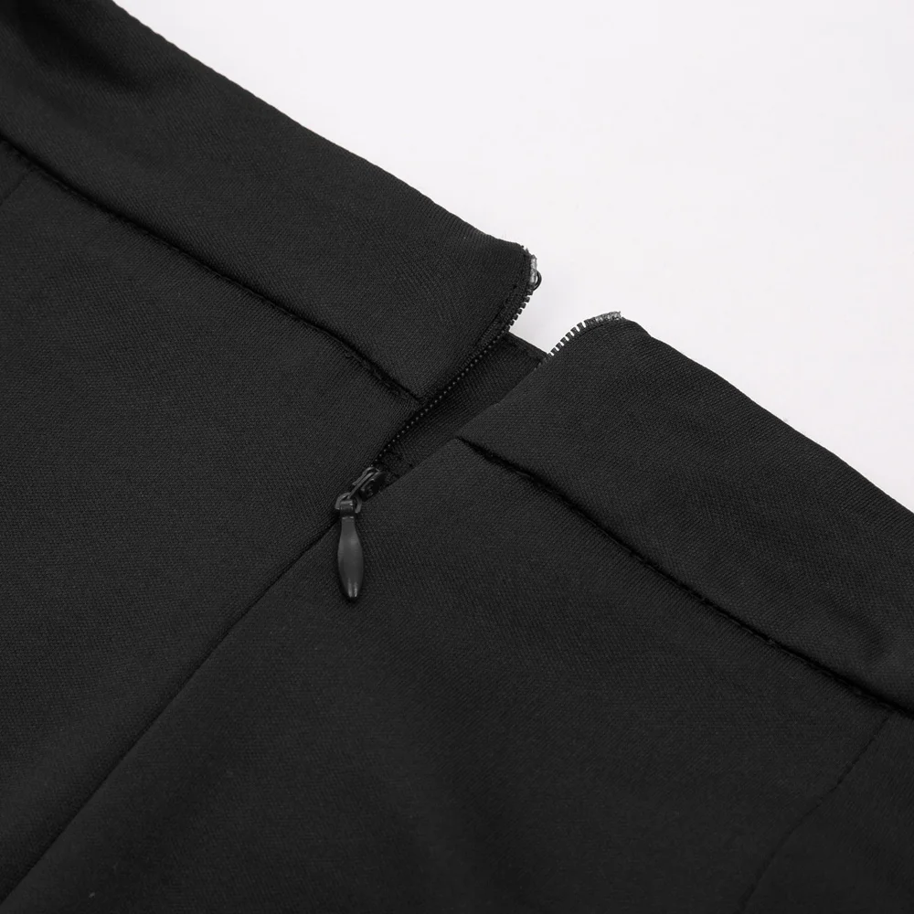 Женская Леди с высокой талией Bodycon Ruffle Сплит стрейч бизнес OL карандаш миди юбка
