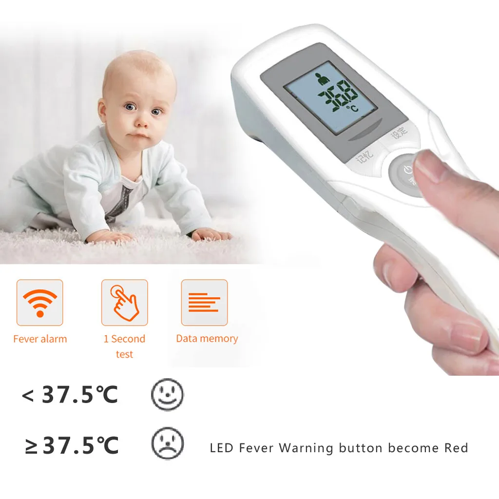 

Digital Thermometer Infrared Baby Adult Forehead Non-contact Infrared Thermometer With LCD Backlight Termometro Infravermelh