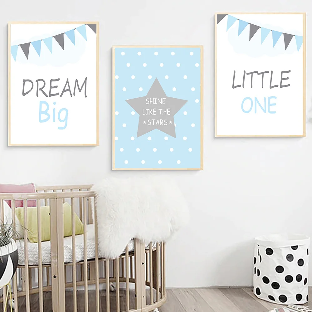 

Kids Poster Wall Art Nursery Canvas Painting Wall Picture Room Posters and Prints Nordic Quote Baby Poster Cute Picture Unframed