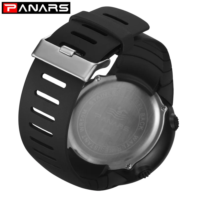 PANARS 8209 часы мужские модные спортивные уличные часы мужские цифровые часы будильник 50 м водонепроницаемые и противоударные erkek kol saati