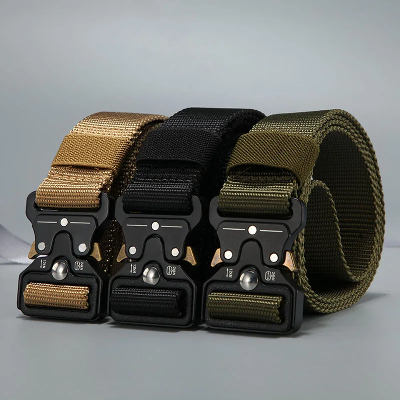 FRALU belt men outdoor hunting metal tactical belt multi-function alloy buckle high quality Marine Corps canvas belt for men - Image 3