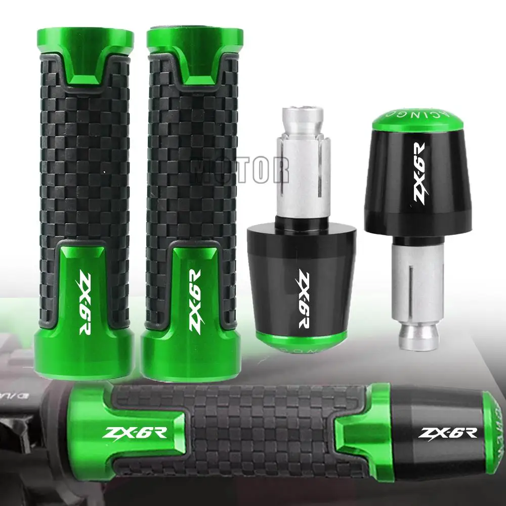 Motorcycle CNC Aluminum 7/8'' 22mm Handlebar Handles Grips Ends For KAWASAKI ZX6R 2000 2001 2002 2003 2004 zx6r Hand Bar |