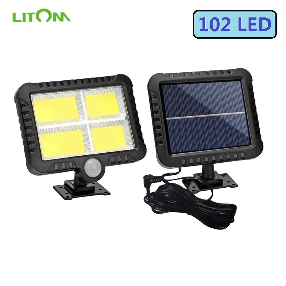 Novelty 128 LED Solar Garden Light Flood Wall Lamp PIR Motion Sensor 124 Pack Waterproof IP65 Garden Security Solar Lights