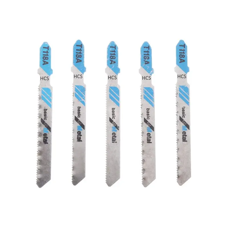 

5 Pcs HCS T118A Jig Saw Blades Wood Metal Fast Cutting Reciprocating Saw Blade