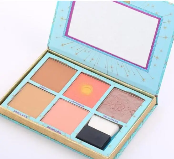 Новое поступление, бронзовая палитра для макияжа глаз Squad Cheek& Pink Squad Highlight Contour, 5 цветов, румяна, тени для век с кистью