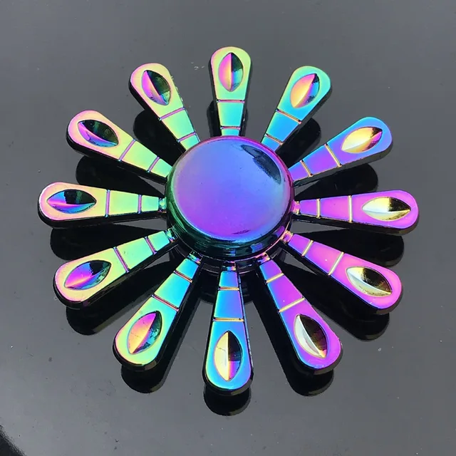 Finger Spinner Office Anxiety Relief Stress Gyro Flower / Tower / Spider Metal Hand Spinner Tri Spinner Model 4