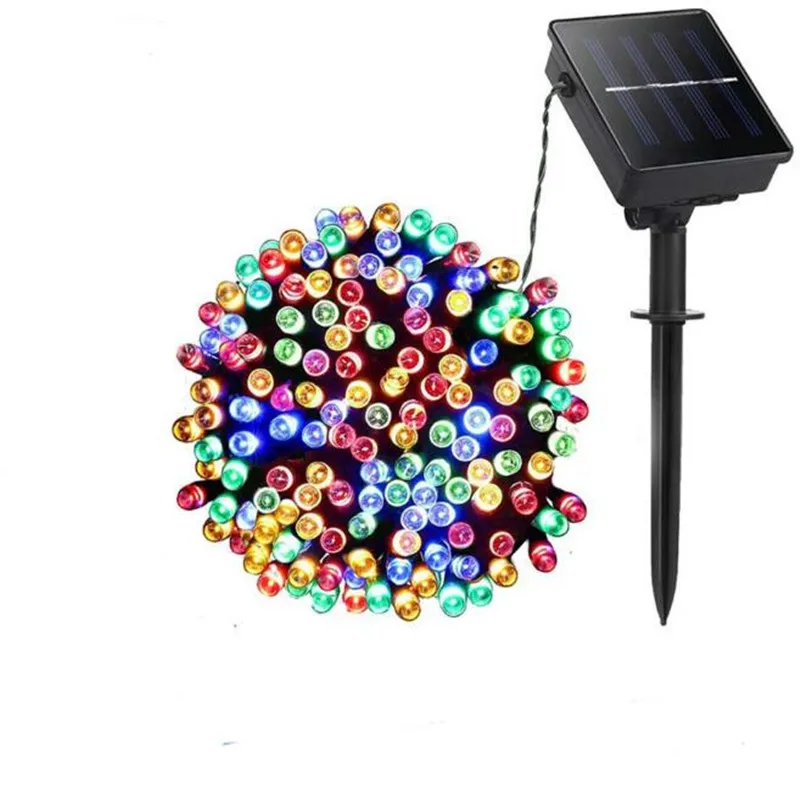 

200 LED Solar Power Waterproof 8 Mode Holiday Lighting Street Garland Houses Christmas Tree Yard Xmas Decoration String Lamp