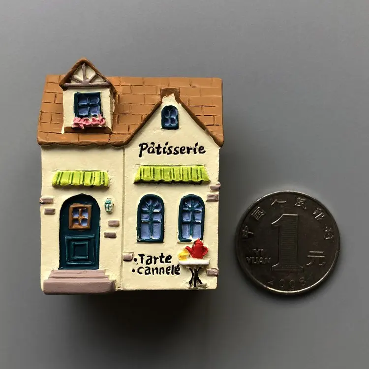 3d stereo mini view house building simulation european fridge magnet Furnishing artical decoration DIY accessory resion
