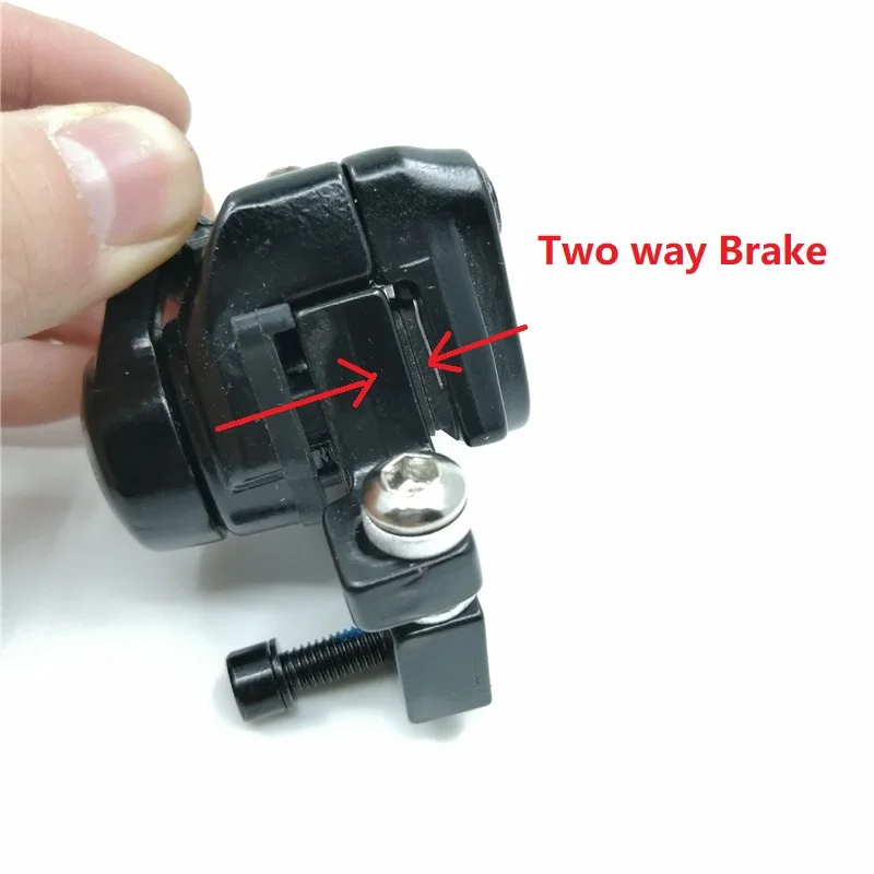 Winzip Bike Mechanical Disc Brake Caliper Double Action Brake Device MTB Road Bicycle Line Pulling Disc Brake Black/White Taiwan