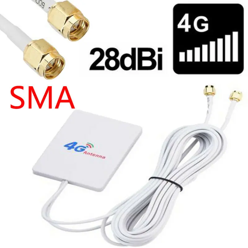 

28dBi 4G 3G LTE 2 x SMA Broadband Antenna Signal Amplifier Booster 690-2700MHz