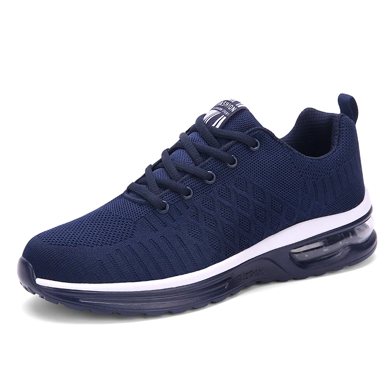 blue size 39-44 Мужская Спортивная обувь; уличные сетчатые кроссовки с воздушной подушкой; Черная Спортивная обувь; Мужская обувь для бега; Comfaort Sapato; мягкая Молодежная Баскетбольная обувь - Цвет: blue size 39-44