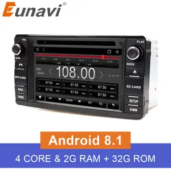 Eunavi Android 8,1 2din автомобильный dvd-радиоплеер для MITSUBISHI OUTLANDER 2013-2016 gps для OUTLANDER, pajero DAB + wifi Bluetooth SWC