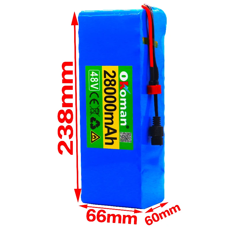 48V 28Ah 1000 ватт 13S3P 18650 аккумулятор MH1 54 6 v электровелосипед скутер с 25A разряда BMS