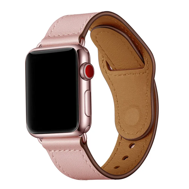 Genuine Leather Replacement Band Strap For Apple Watch Series 4 3 2 1 38mm 40mm 42mm 44mm Soft Leather Watch Band for iwatch