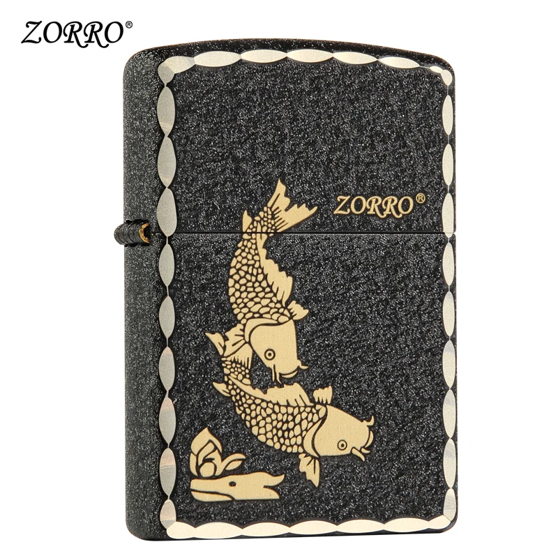 

Lighter kerosene lighter wind proof edging creative Chinese style lotus carp bamboo personality lighter for boyfriend