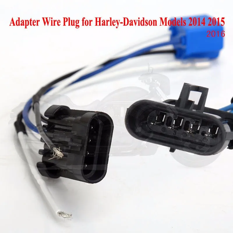 H4 Daymaker LED Headlight Adapter Wire Plug for Harley Touring Models 2014 2015 2