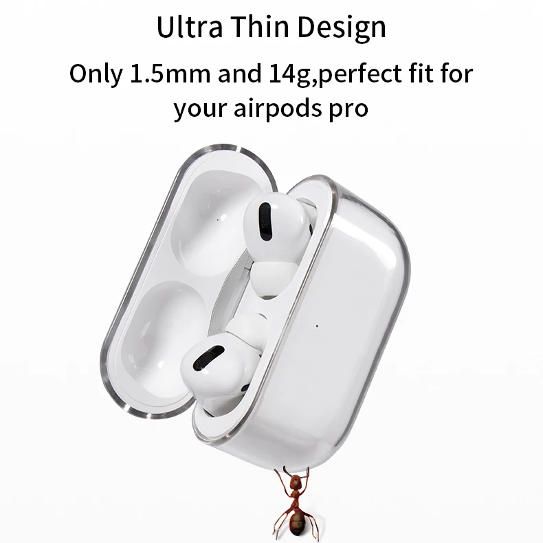 Жесткий прозрачный чехол Hadinas для Airpods Pro, защитный прозрачный PC чехол для Apple Airpods Pro coque air pods pro funda, новинка