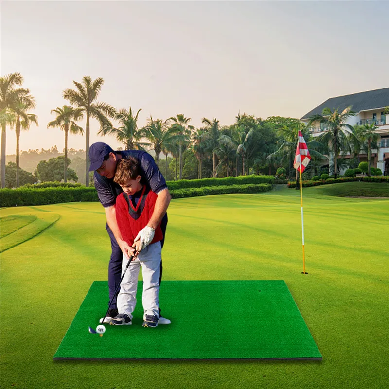 

For Indoor Outdoor Golf Double Hole Strike Pad 5ft*3ft Golf Mat Practice Protable Golf Training Aids 152*92*3CM