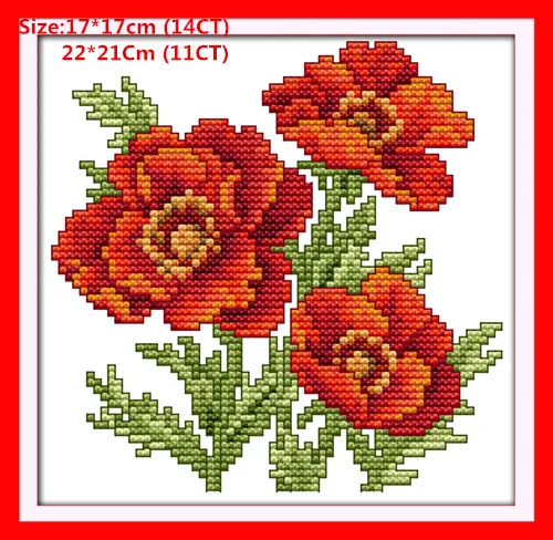 Flower 5 Вышивка крестом картины цветок счастья сделай сам Dmc рукоделие ткань холст наборы для вышивки крестиком для вышивки домашний декор - Цвет: Flower 5