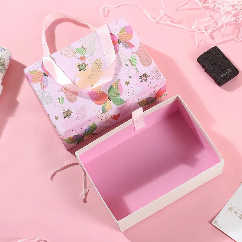 

Drawer Gift Box Cosmetic Rectangular Packing Box Portable Drawer Box Valentine's Day Christmas Wedding Party Gift Boxes Bags