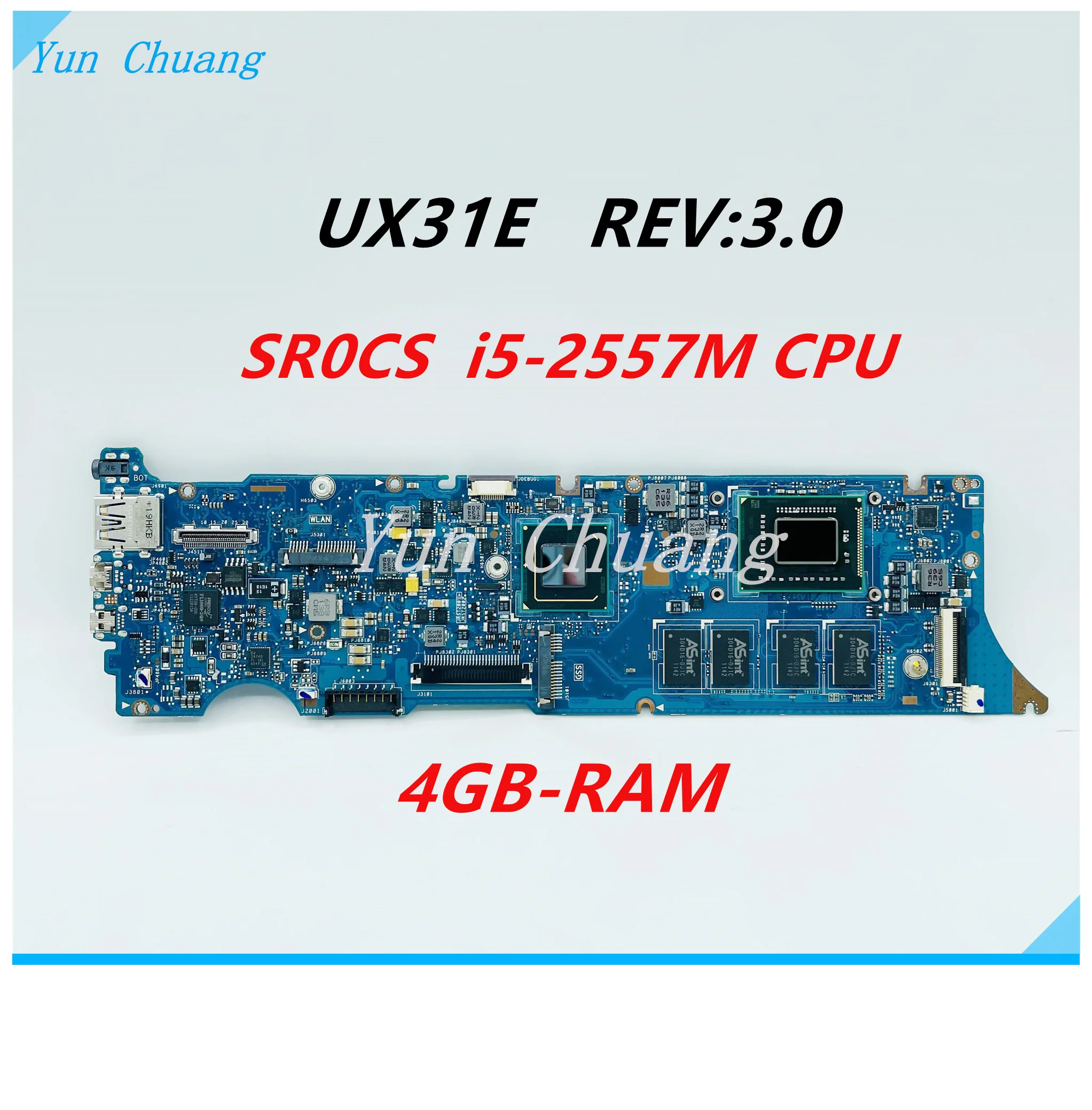 UX31E Mainboard Asus UX31E Laptop Motherboard With SR0CS i5-2577M CPU 4GB-RAM test 100% OK _ - AliExpress Mobile