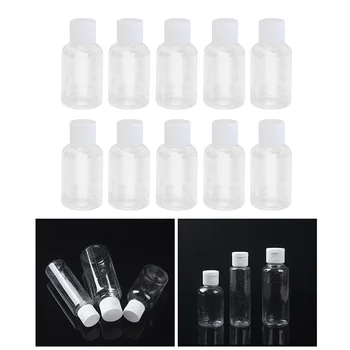 

10Pcs 50ml Travel Bottle Refillable Bottle Sub-Bottle Plastic Portable Lotion Container Empty Bottle For Liquid Lotion Cream