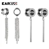 EARKUO Simple Popular Stainless Steel Square Bar Chains Dangle Ear Plugs Piercing Gauges Tunnels Body Jewelry Ear Stretchers ► Photo 3/6