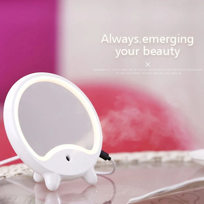 LED Mirror Light Adjustable With Facial Steamer Humidifier Mist Sprayer Function Table desktop Up Mirror LED Mirror Light Adjustable With Facial Steamer Humidifier Mist Sprayer Function Table desktop Up Mirror