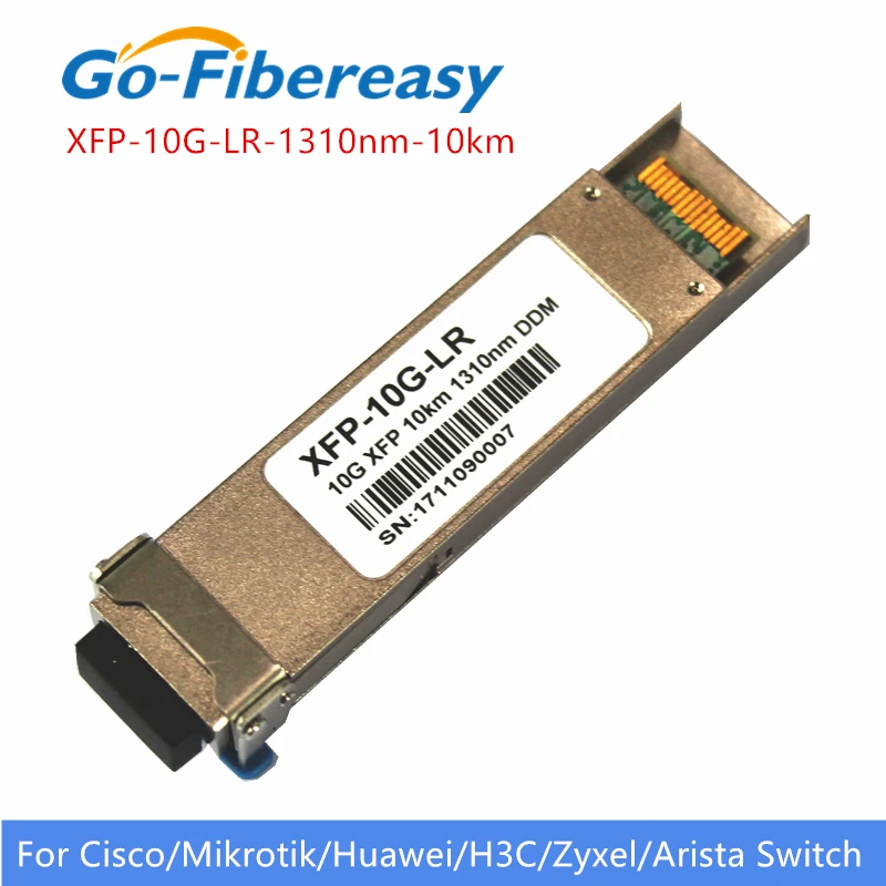 XFP 10G приемопередатчик модуль 10Gbase-LR SMF TRx1310nm XFP волоконно-оптический модуль совместимый кабель для Cisco/Mikrotik/Zyxel коммутационный модуль