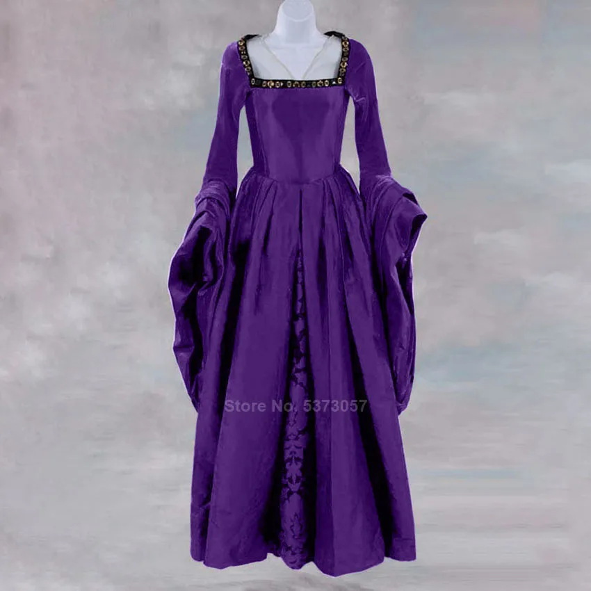 Викторианское Дворцовое платье принцессы для косплея, женское платье на Хэллоуин, длинный халат с рукавами-колокольчиками, средневековый костюм размера плюс, вечерние платья для карнавала