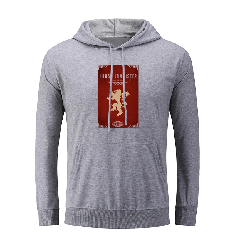 Игра престолов House Lannister of Casterly Rock Hear Me Roar Мужская графическая толстовка с капюшоном струны пуловер с капюшоном подарок - Цвет: icWM2169G