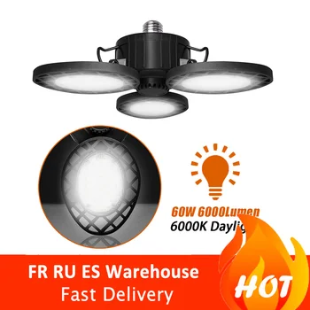 

garage light 6000LM E26 Basement Light with 3 Adjustable Panels LED 60W Light Bulbs LED Garage Lights электро тонировка