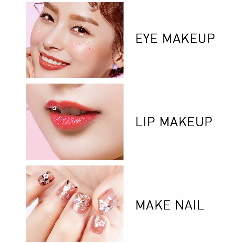 4 Color Sequin Eyeshadow Gel Long-lasting Brighten Skin Color Waterproof Glitter Luminous Eye Shadow Palette Makeup SC54