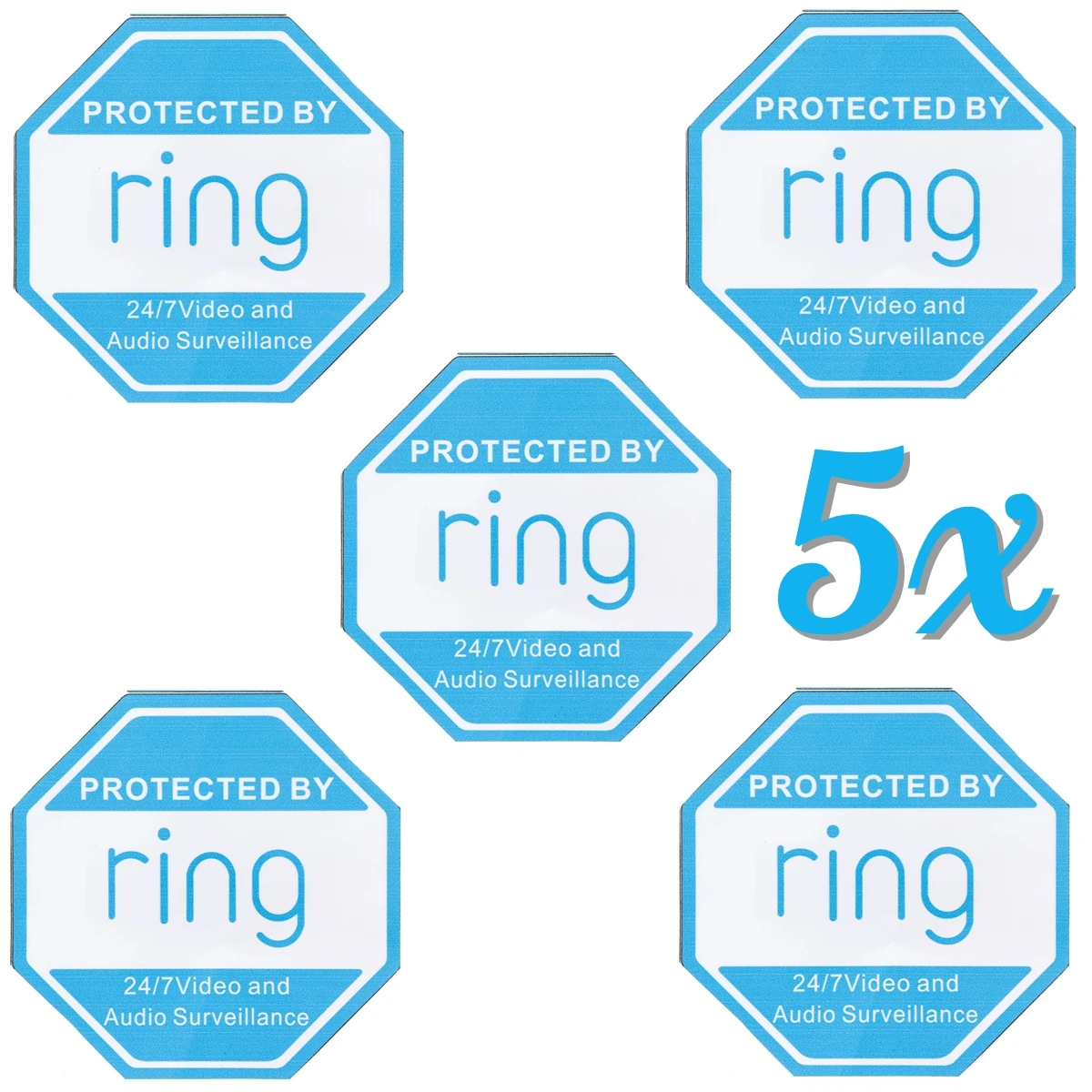 Details about   1x 10*10cm Ring Doorbell Sticker Video Security Camera  Sign Sticker Outdoor
