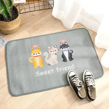 

Floor Mat Sweet Friend Nylon Kitchen Home Bedroom Dining Room Bathroom Mat Mat Decoration Sofa Environmental Skid Resistant