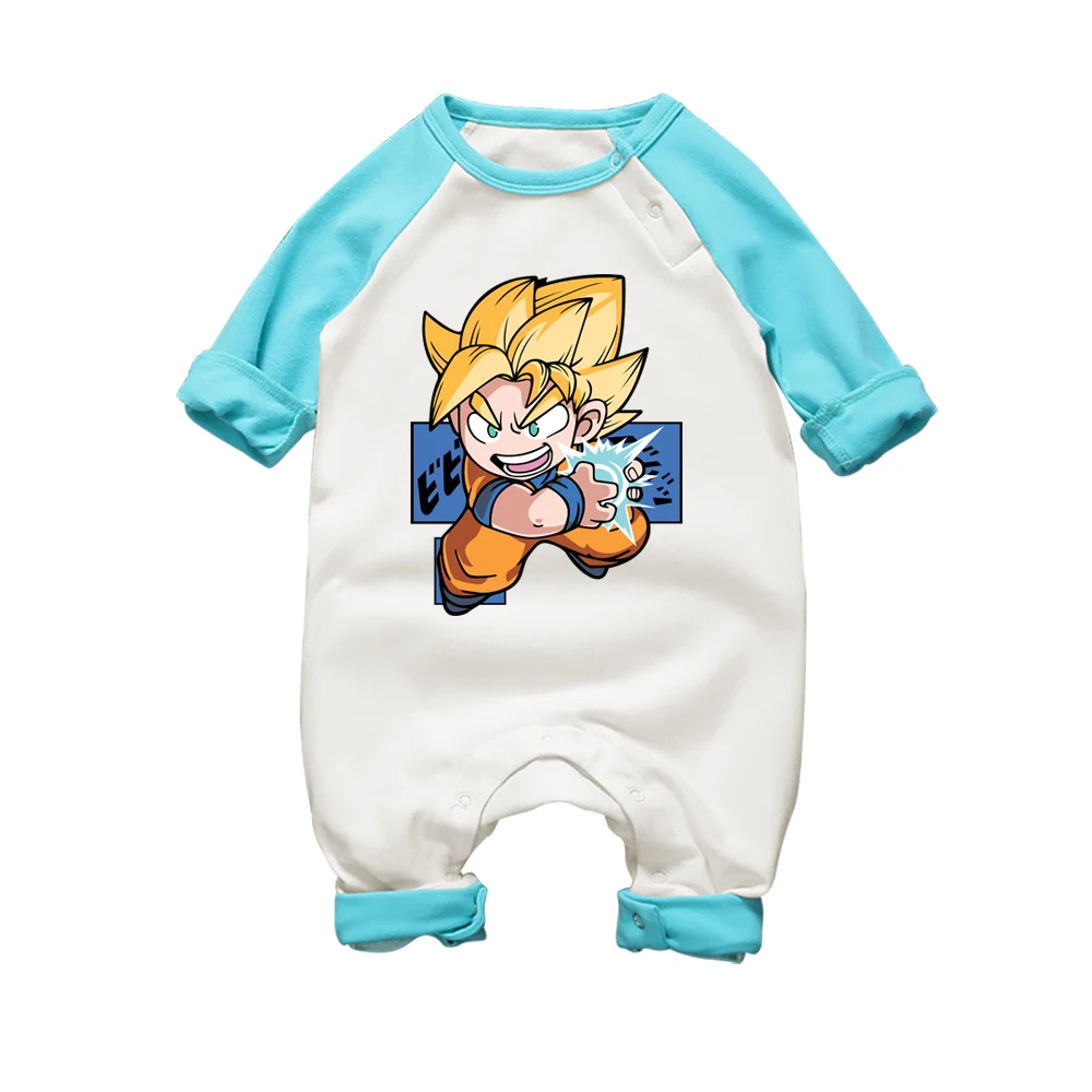 Cartoon Dragon Ball Baby Rompers Super Saiyan Toddler Newborn Girls Jumpsuit Outfits Winter Christmas Baby Boys Girls Clothes