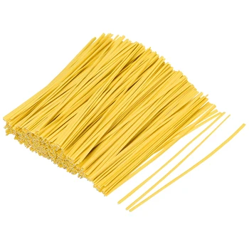 

uxcell 1000pcs 4 Inches Plastic Twist Ties Reusable Cable Cord Wire Ties Yellow For Home, Business, Institutions