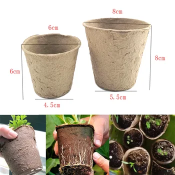 

6cm/8cm Plant Paper Pot Starters Nursery Cup Herb Kit For Home Cultivation Plants Flower Organic Biodegradable
