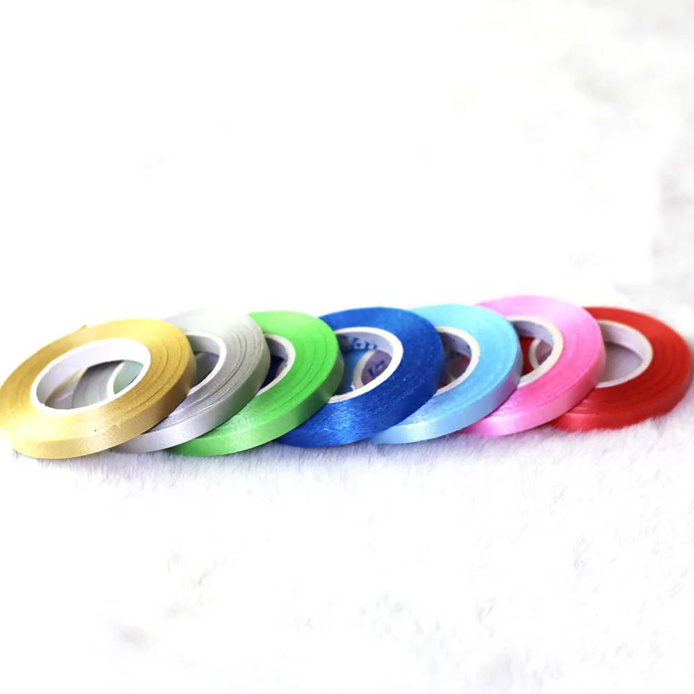 2 قطعة 10 متر الشريط الملون لامع الذهب الأزرق الوردي الأحمر الأبيض أشرطة بالونات اكسسوارات الشريط ل حفل زفاف وعيد ميلاد ديكور