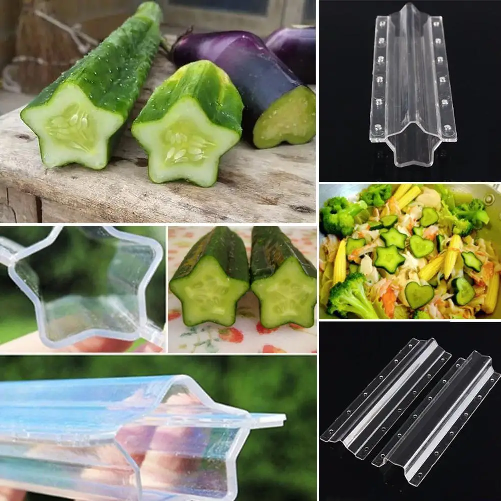 Cucumber Styling Growth Mold Plastic Heart Shaped Five-pointed Star Transparent Garden Fruit Vegetable Growing Molds