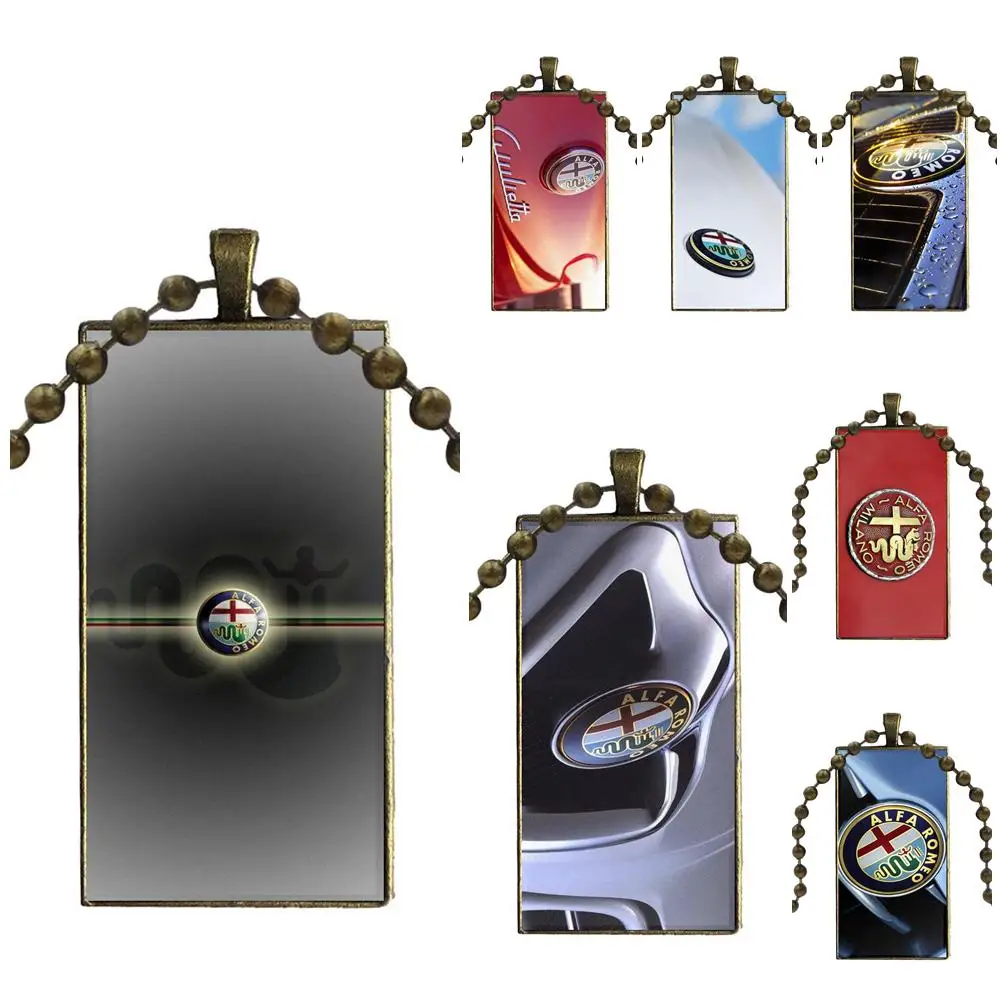 Для влюбленных лучший автомобиль дружбы Alfa Romeo Логотип модный стеклянный кабошон