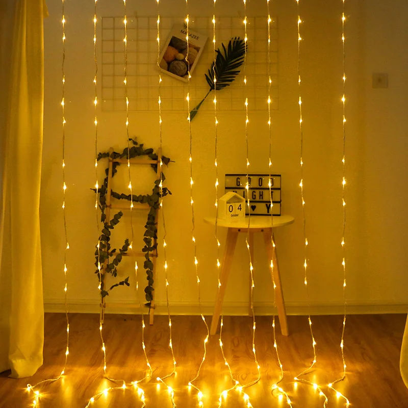 Waterproof Waterfall Meteor Shower LED Fairy Curtain String Lights Christmas Garland Icicle Lamp for Xmas Party Wedding Decor