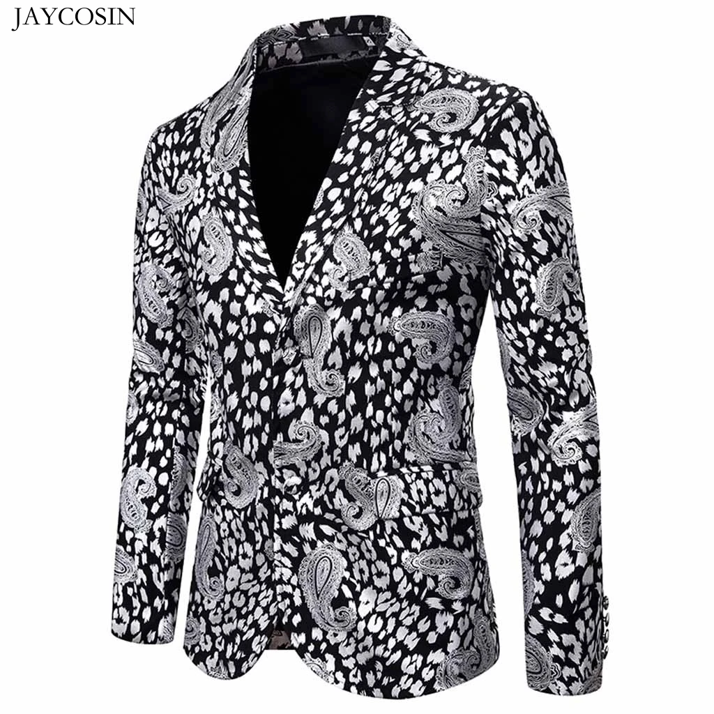 JAYCOSIN мужской зимний деловой костюм с золотыми пуговицами для свадебной вечеринки, верхняя одежда, серебряные блейзеры и куртки