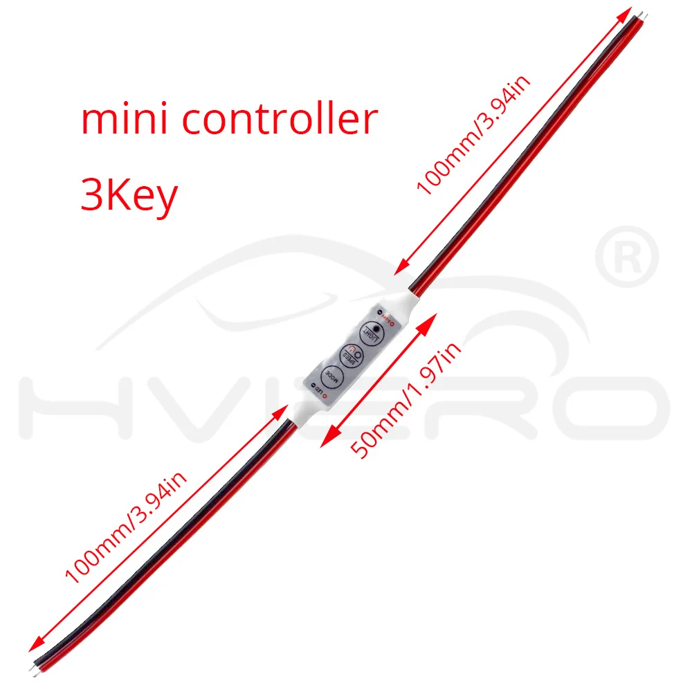 Hviero Mini Single Color LED Light Mini Dimmer Controller 3keys for 2835 3528 5050 3014 LED 5-30V Flexible Led Strip Holiday Lighting