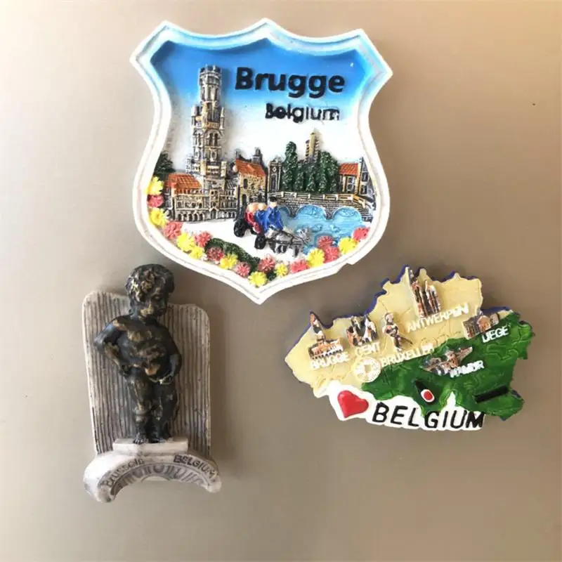 Магнит на холодильник Бельгия туристических достопримечательностей мировой архитектурной Сувениры магнит на холодильник кухонное украшение для дома
