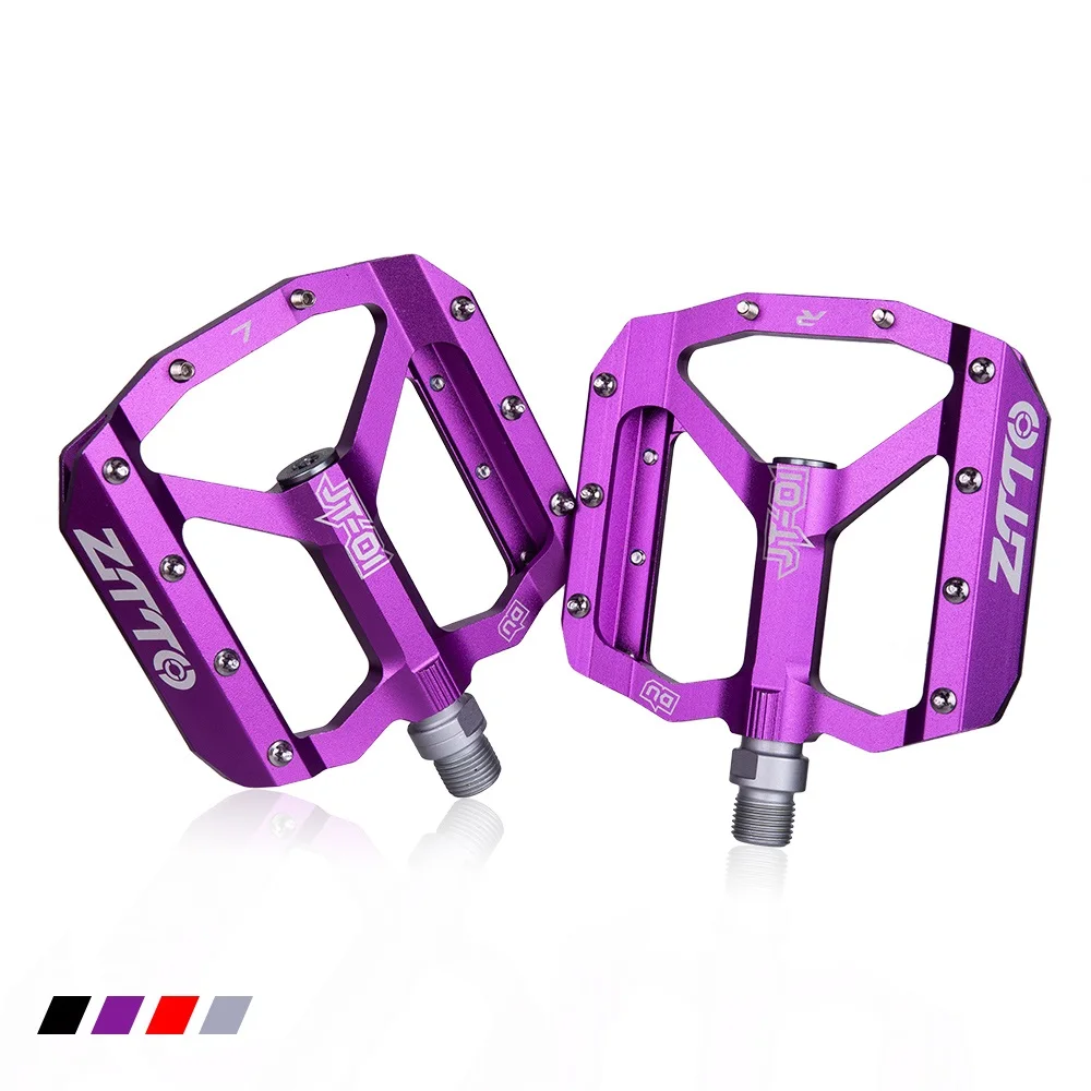

MTB Road Bike Pedal Ultralight Mountain CNC Cycling Part AL Alloy Hollow Anti-slip Bearings Du System 12mm Axle Flat Bike Pedals