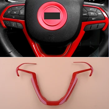 

CITALL Red Car Auto Steering Wheel Cover Trim Frame Fit for Jeep Cherokee Grand Cherokee 2014 2015 2016 2017 2018 2019