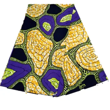 

New Style Veritable High Quality African Fabric Wax Prints Fabric 100% Cotton Fabric Tissu for Dress NN0809-15